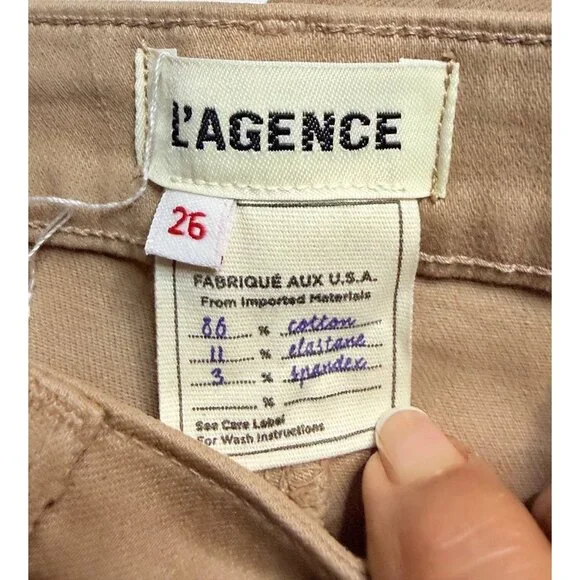 L’AGENCE Metallic Sand Coated Jeans Size 26 - Picture 14 of 16